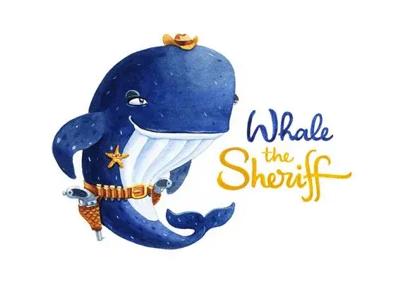 Mascottes originales Whale the sheriff par Artctopus