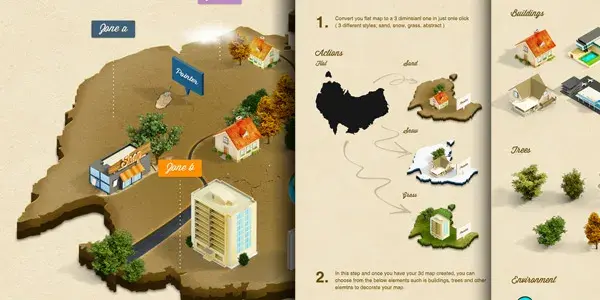 3d isometric map