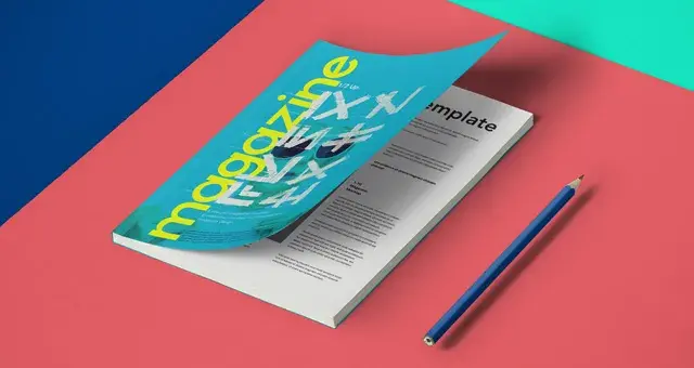 A5 psd magazine mockup