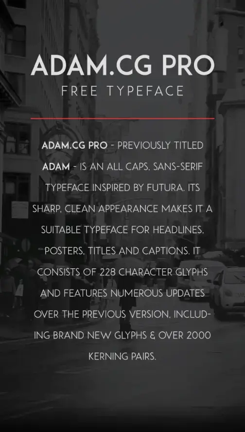 Adam free typeface