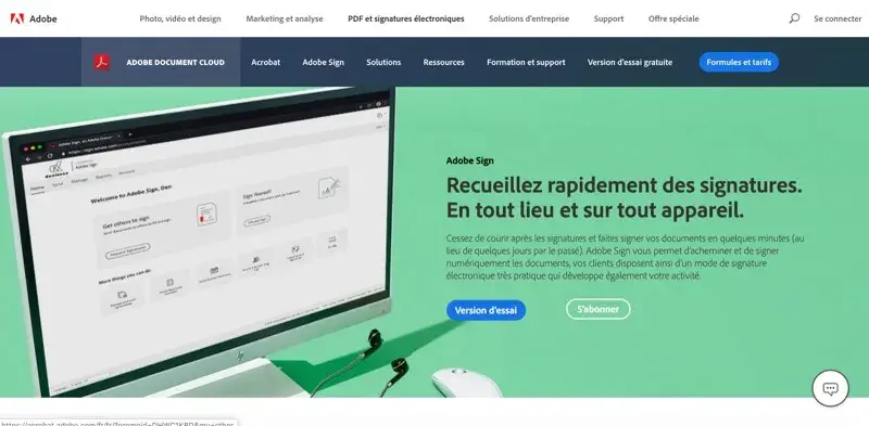 Adobe sign logiciel signature électronique