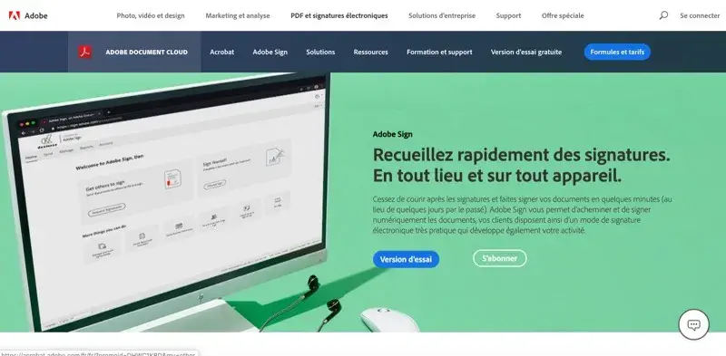 Adobe sign signature electronique