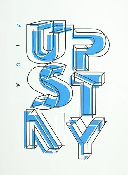 Affiche graphisme typographie AIGA UPSTNY – alisable.com