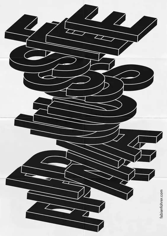 Affiche graphisme typographie Poster par Fabian Fohrer