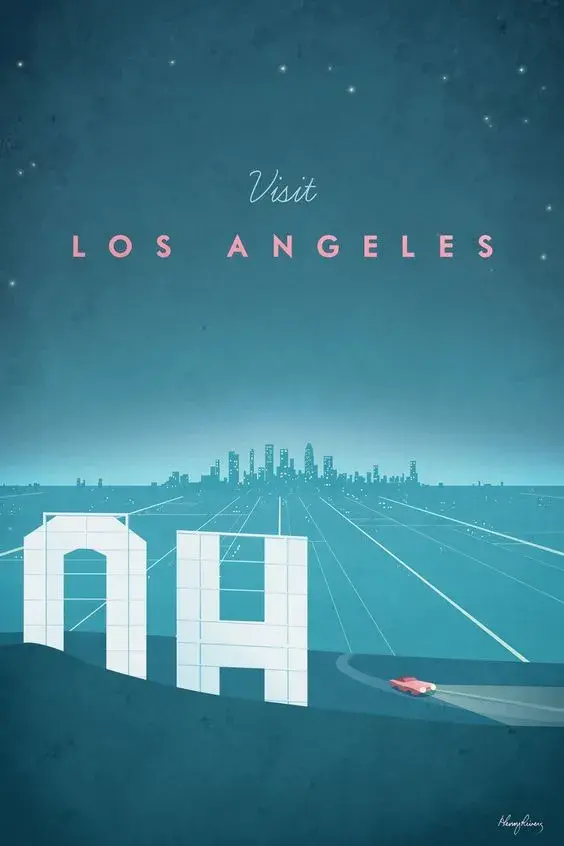 Affiche graphisme typographie Los Angeles par Henry Rivers