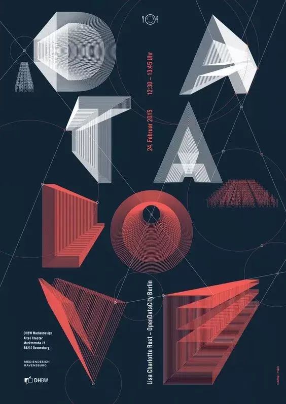 Affiche graphisme typographie Lisa Charlotte Rost – OpenDataCityt Berlin