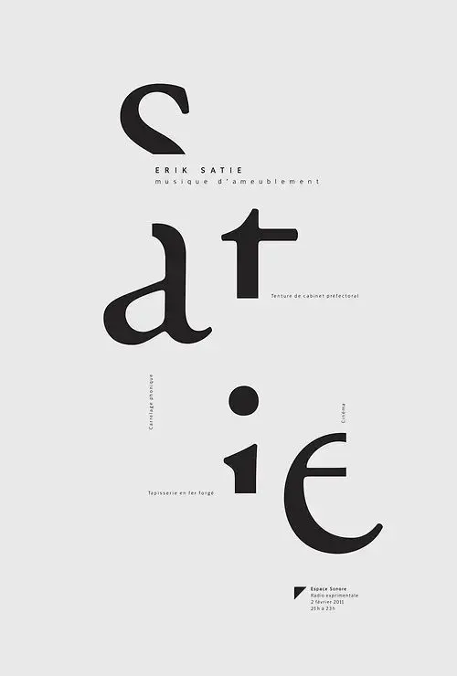 Erik Satie poster – Valerie Pilotte – 2010