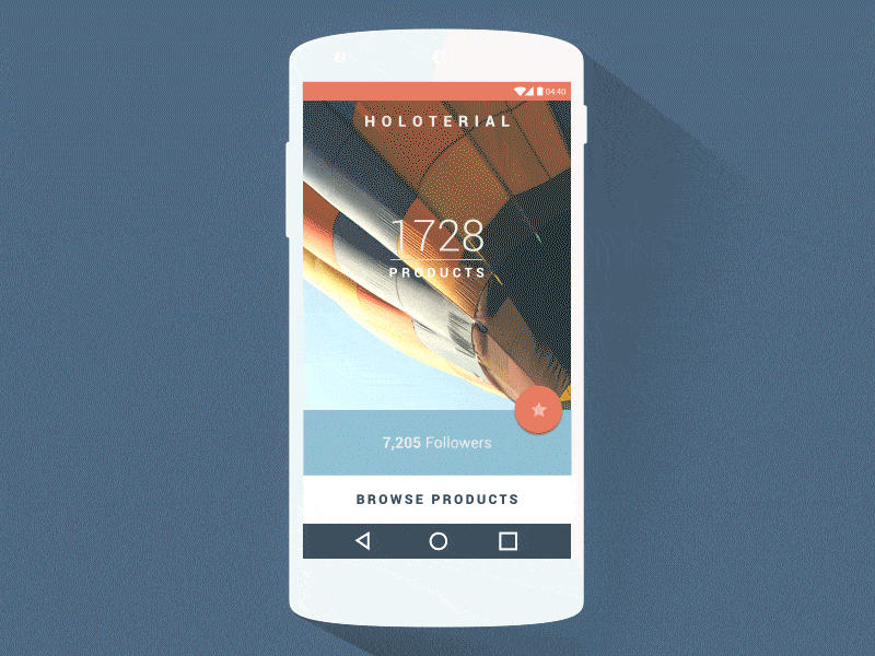 Animations ui material design