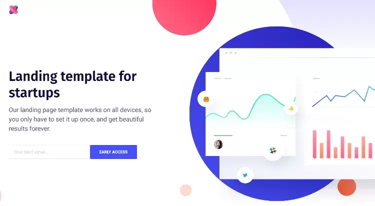 Template landing page HTML April 