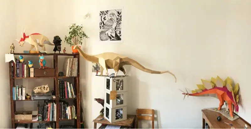 Art papier dinosaure hauteur