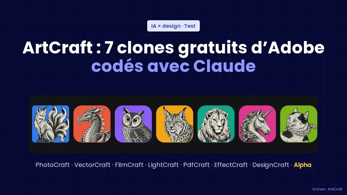 ArtCraft : des clones gratuits d’Adobe codés avec Claude