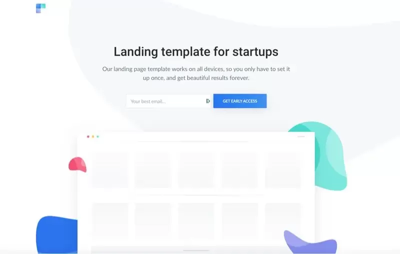 Template landing page HTML Ava