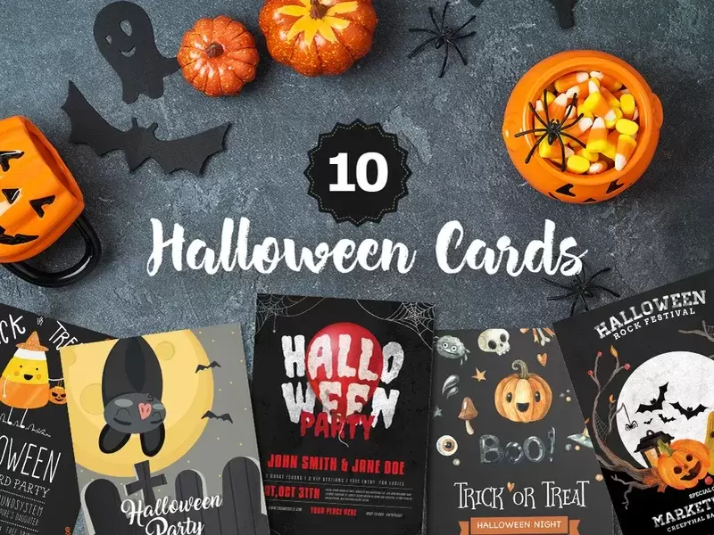 10 cartes gratuites sur le thème d'Halloween