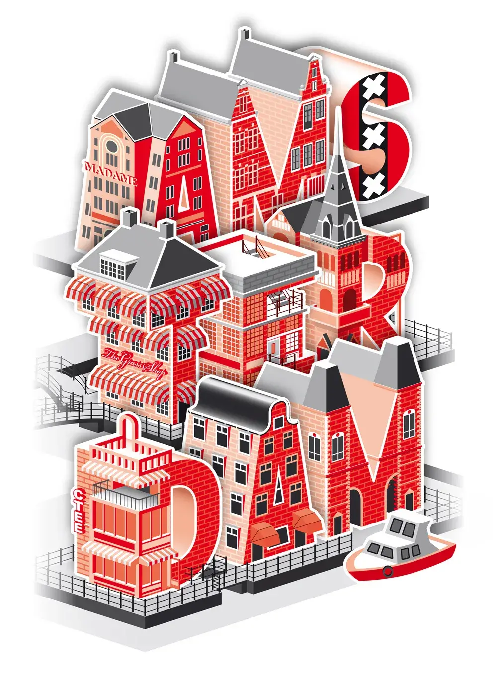 Bdw affiche poster typographie amsterdam chae46