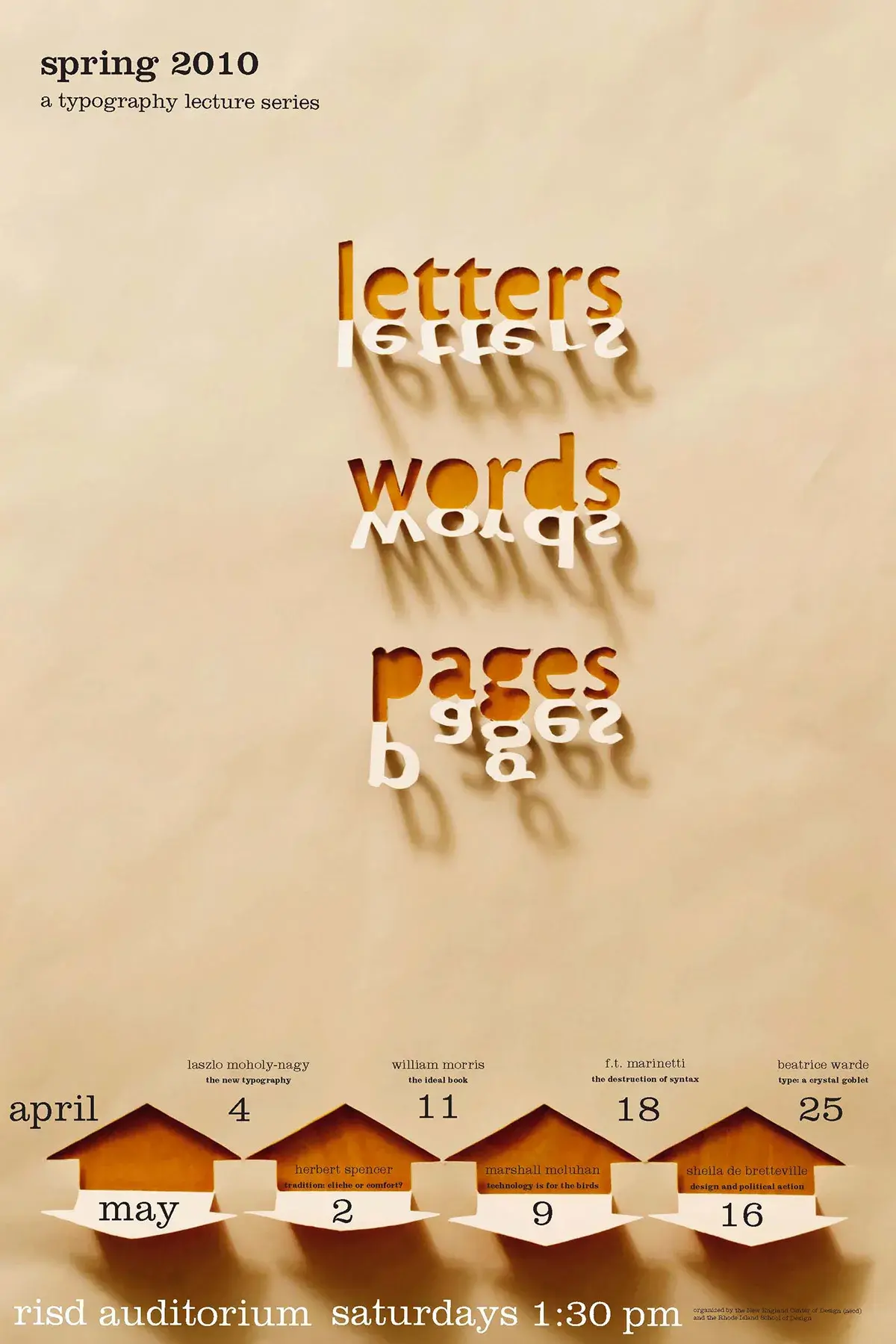 Bdw affiche poster typographie letters words pages kristin silva