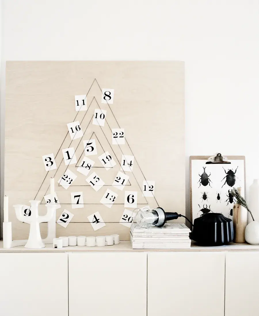 Bdw calendrier avent modern diy x mas