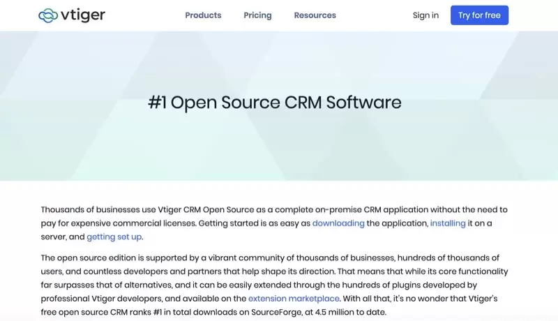 Logiciel CRM gratuit VTiger
