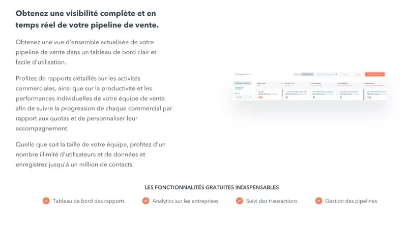Logiciel CRM gratuit Hubspot CRM