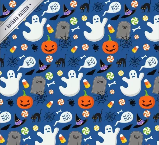 Pattern gratuit sur le thème d'Halloween