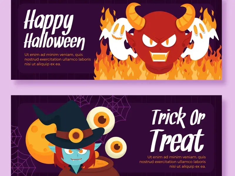 Designs gratuits sur le thème d'Halloween créés par le studio MONSTERLELE
