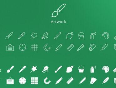 Bdw icones lineaires minimalistes