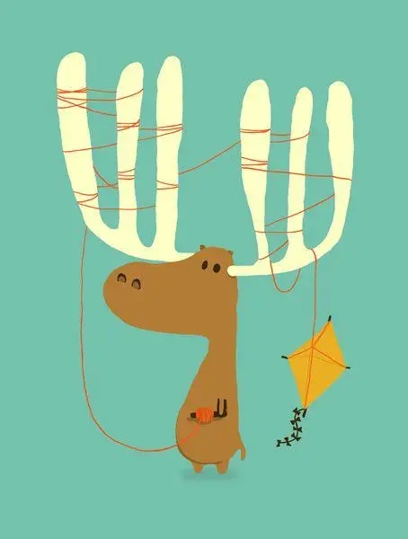 Bdw illustration animmal a moose ing budi satria kwan