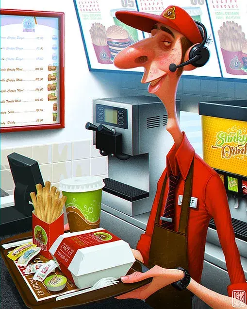 Bdw illustration denis zilber burger boy