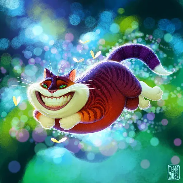 Bdw illustration denis zilber cheshire cat