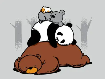 Bdw illustration panda comfort bed chow hon lam