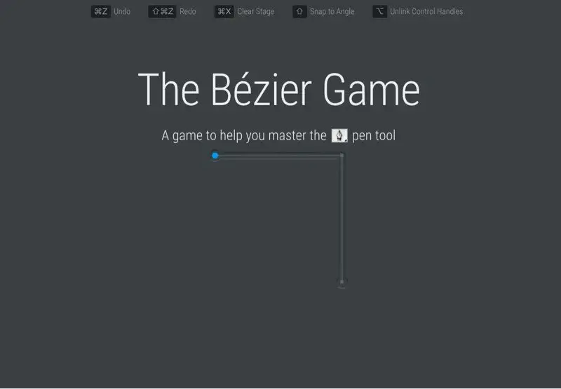 Jeu webdesign The Bézier Game