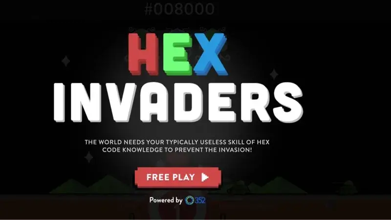 Jeu webdesign Hex Invaders