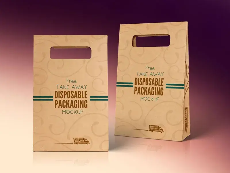 Bdw kraft paper food bag zee que