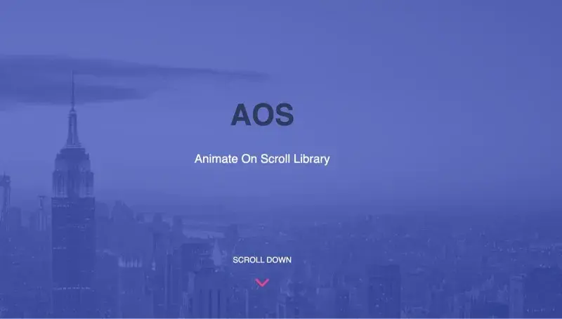 Librairie animations js et css Animate on scroll