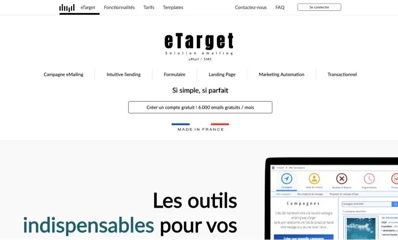 Logiciel emailing etarget