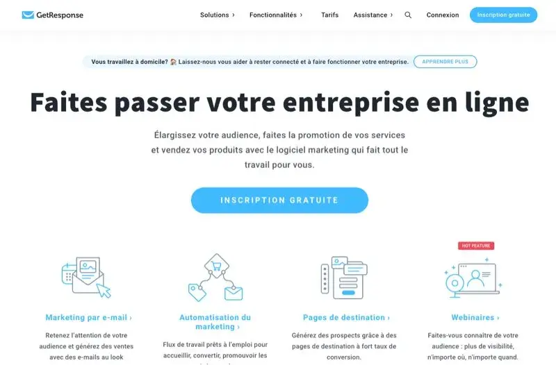 Logiciel emailing getresponse