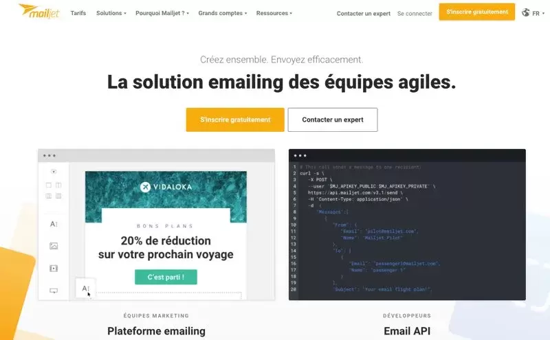 Logiciel emailing mailjet