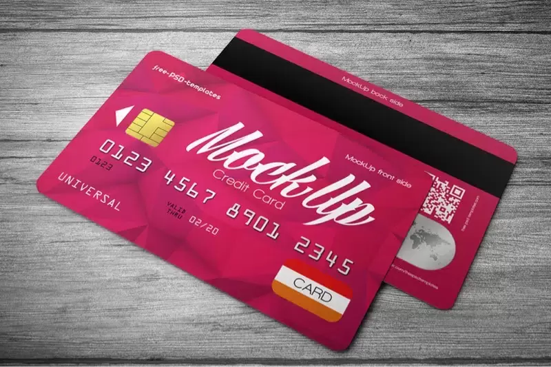Maquette de carte de crédit gratuite en PSD