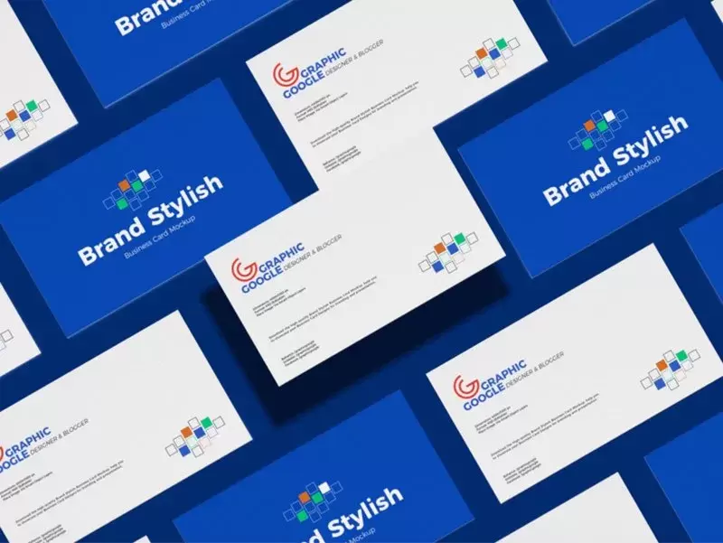 Cartes de visite avec ombre portée