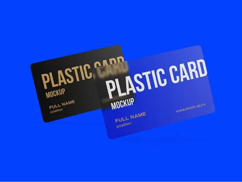 3 mockups de crates de visite en plastique