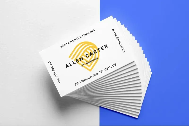 Mockup carte de visite réaliste