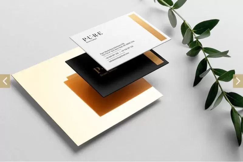 Cartes de visite avec élément floral