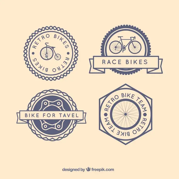 Bdw pack retro bikes badges