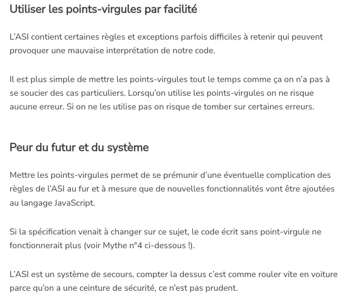 Points virgules javascript pro oui