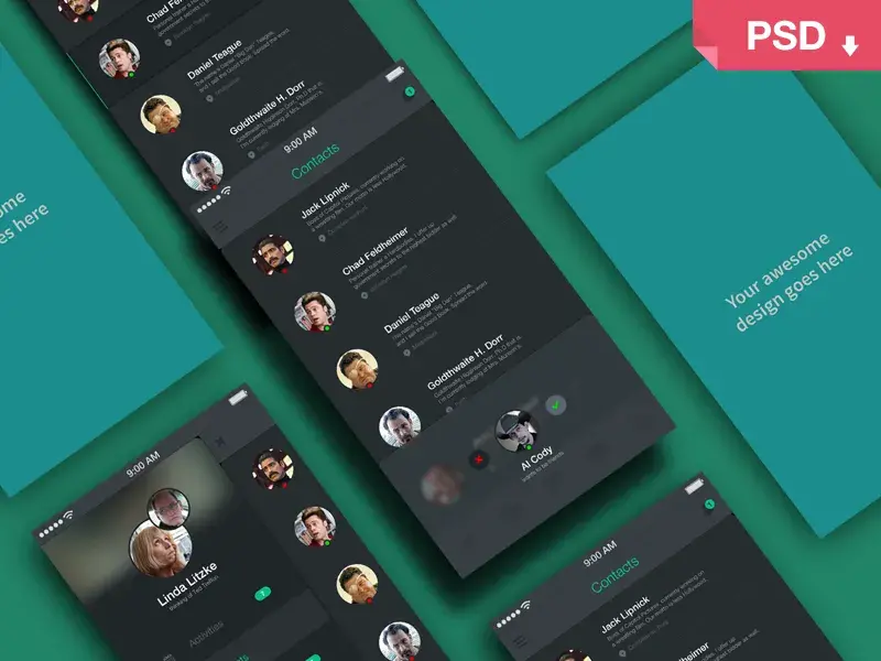 Bdw ressource psd app screens perspective mockup kevin ramakers
