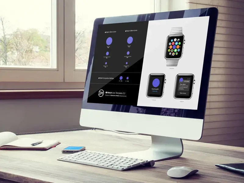 Bdw ressource psd gratuite apple watch icon template brian revie