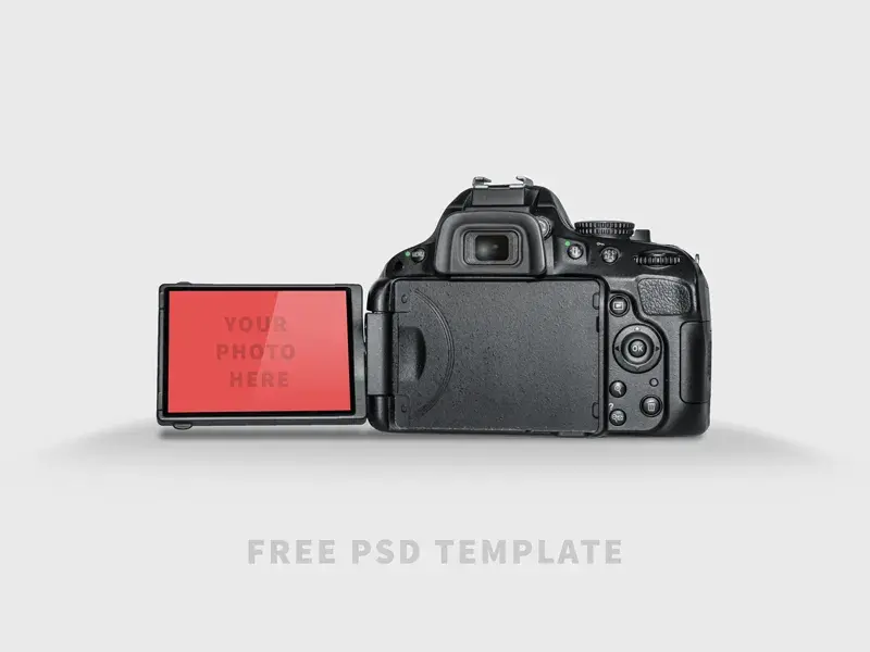 Bdw ressource psd gratuite dslr mockup template fritz benning