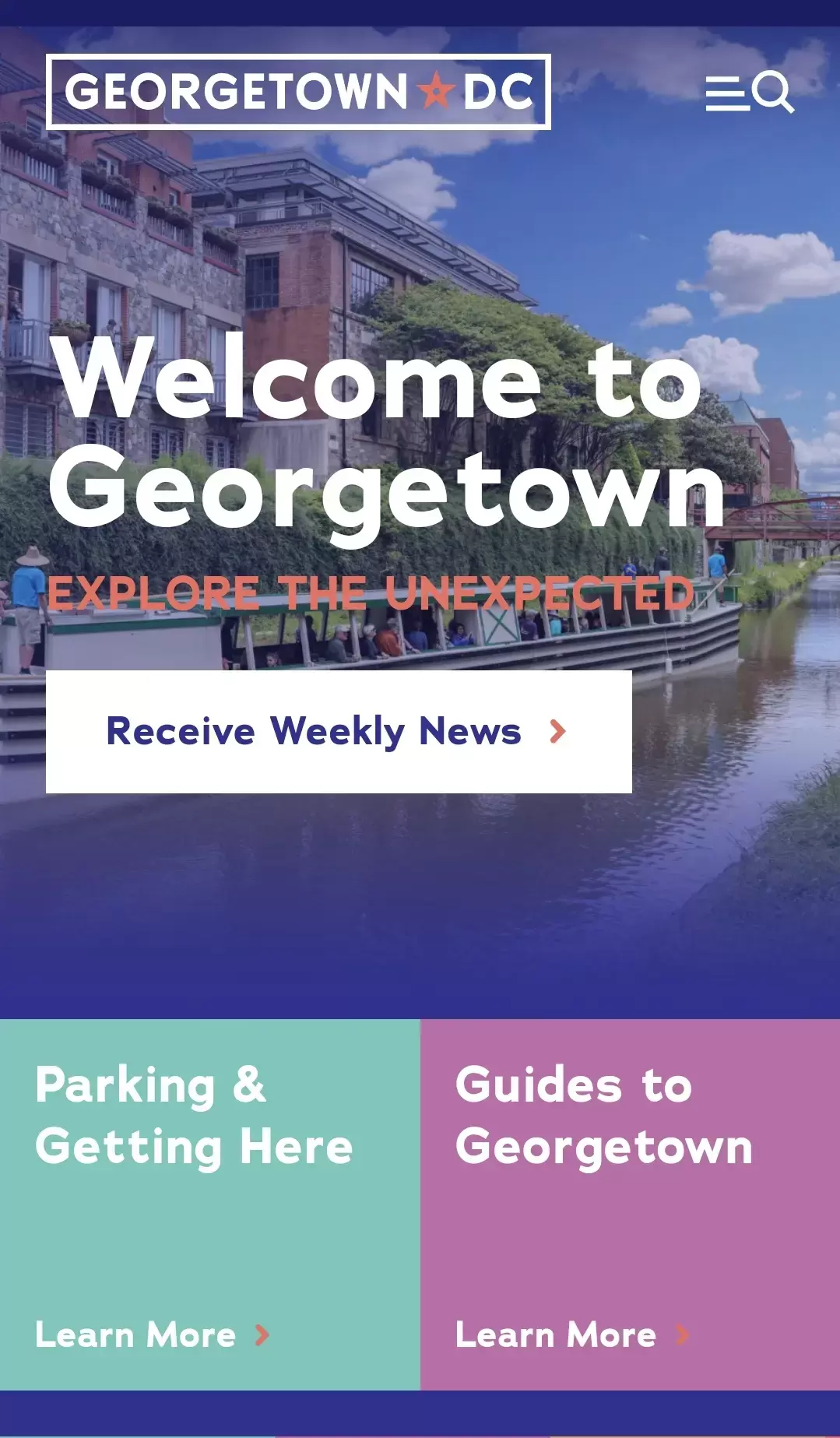 La ville de Georgetown DC a décidé d'utiliser un site web adapté aux smartphones