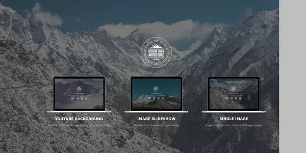 Template page d'attente mountain