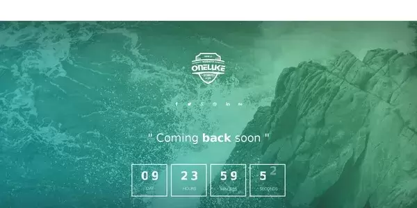 Template page site en construction oneluke bootstarp