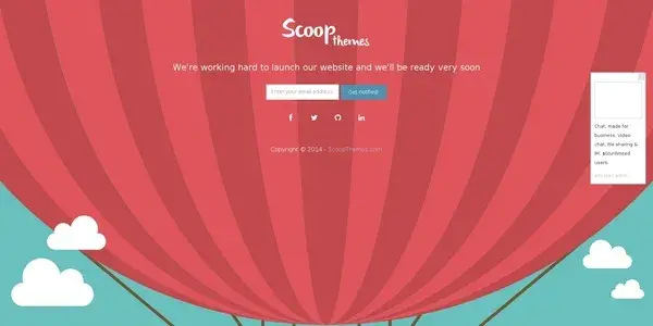 Template page d'attente scoop themes